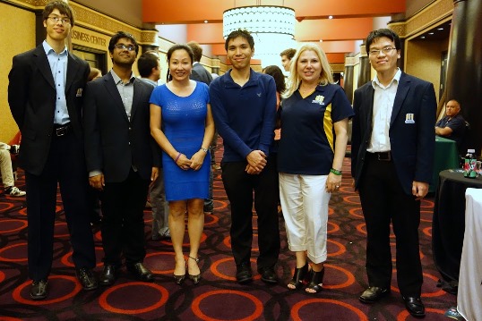 Amy Lee with Webster University Chess Team